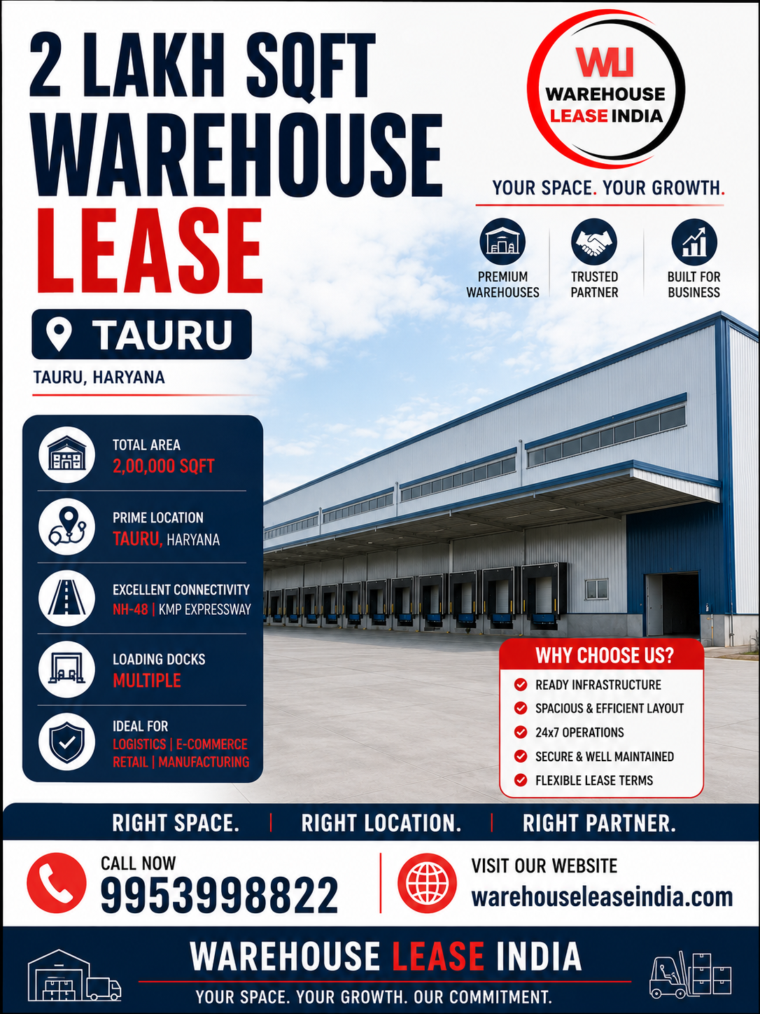 2 Lakh SqFt Warehouse Lease Tauru