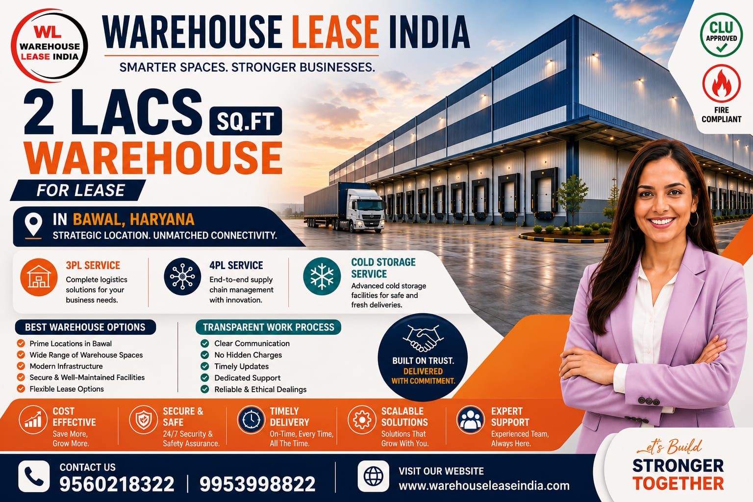 2 Lakh Sq Ft Warehouse for Lease in Bawal Haryana