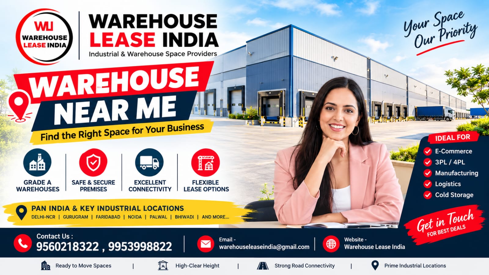 Warehouse lease near me for rent and lease