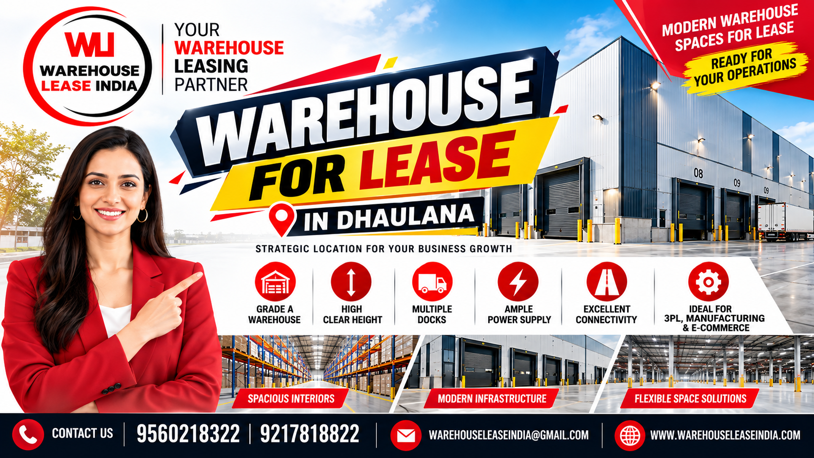Warehouse for Lease in Dhaulana – 1 Lakh Sq Ft Industrial Warehouse Near NH-9